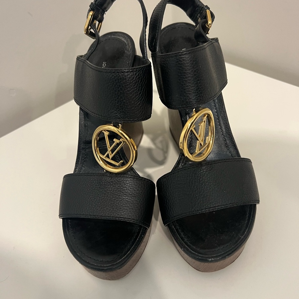 Louis Vuitton Vedette Wedge Sandals